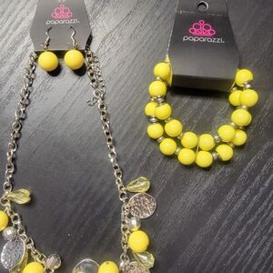 Paparazzi Vibrant Yellow Jewelry Set